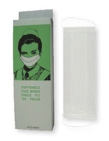 Mascarilla 1 capa blanca con gomas (100 uds)