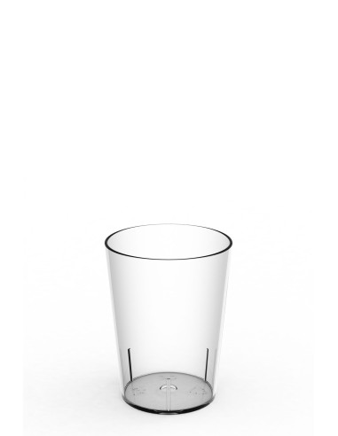 Vaso policarbonato transparente para agua 250 cc (36 uds)